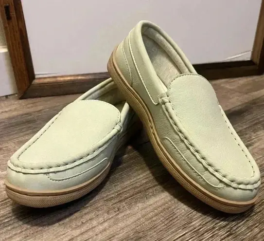 My Slippers All season Moccasin Slip On Casual Loafer Shoes women’s 7 Mint color Green