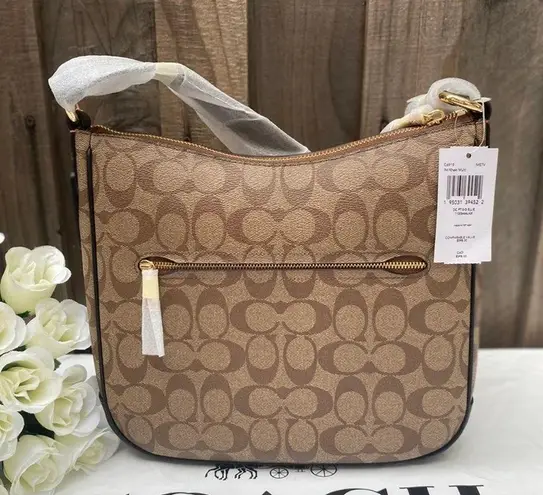 Coach NWT  C6919 Ellie File Bag In Signature Canvas With Disco Patches Bag