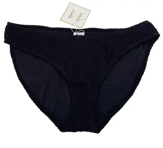 ANDIE Mindy x Swim The Bikini Bottom Popcorn Textured Black Size Large NEW