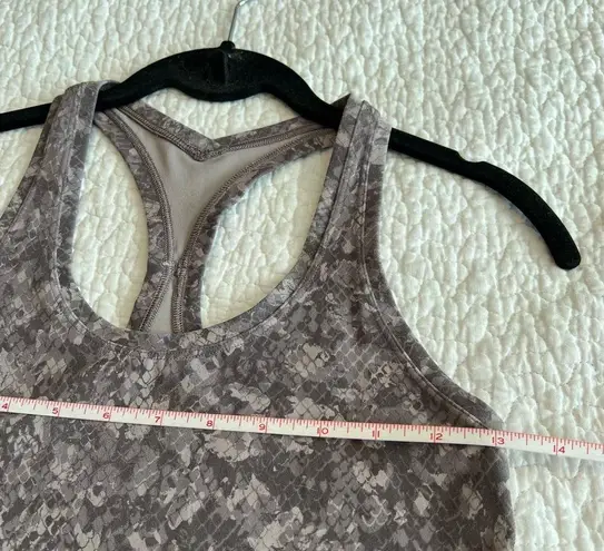 Lululemon  Women’s Gray Snakeskin Cool Racerback Nulu Tank Top 6