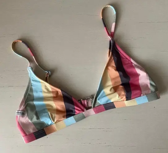 Rhythm Sahara multicolored stripe triangle Bikini Top