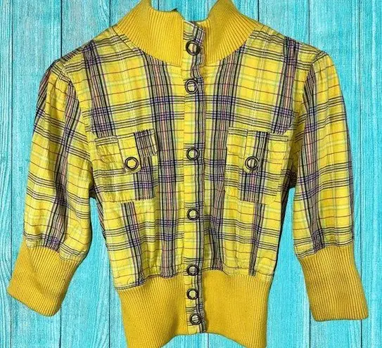 Forever 21 Forever Twentyone Yellow Button Jacket Blazer