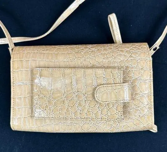 Buxton Faux Croc Clutch Purse Strap Checkbook Cover