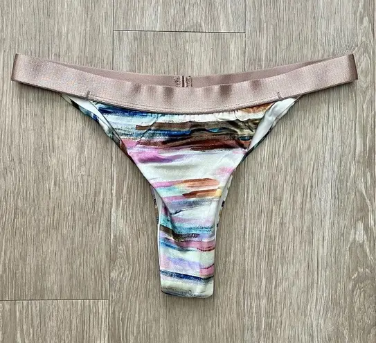 JYORK The Label Jonny Velvet Solana Multicolor Print Bikini Swim Bottom Large