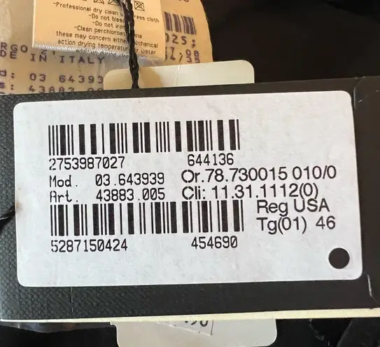 Giorgio Armani Womens Silk Rayon Blend Wide Leg Pants Black Velvet NWT Size 46