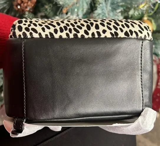 NWT Thacker Marly Animal Print Calf Hair Zippered Backpack Spotted Combo $228