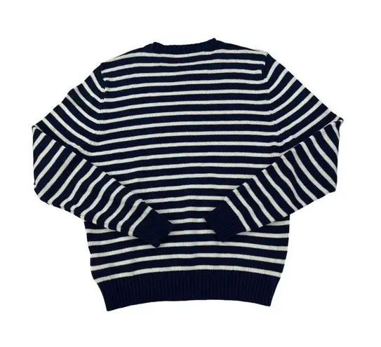 Brandy Melville  - Striped Knit Sweater in Navy Blue & White