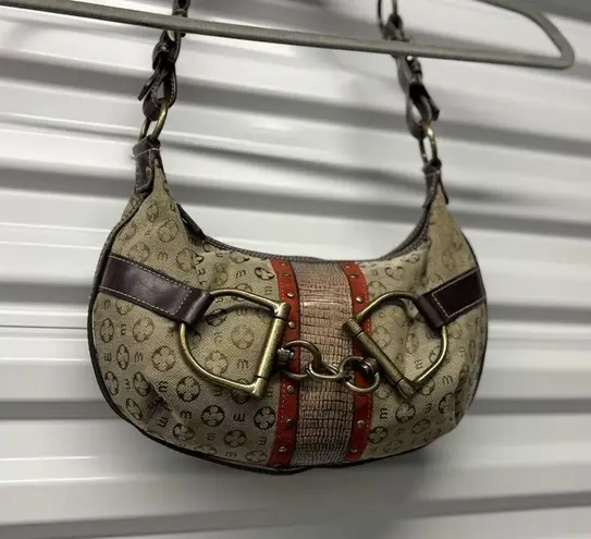 Mondani. Brown and Tan Designer Shoulder Bag