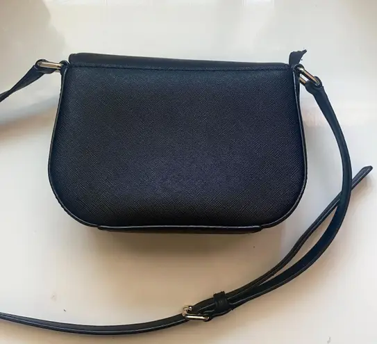 Kate Spade Black  Crossbody Leather Mini Flap Bag