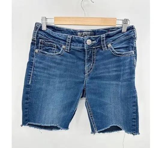 Silver Jeans Womens Bermuda Cut Off Shorts Size 30 Suki Stretch Skater