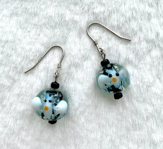 Handmade NEW Halloween Glow In The Dark Bat Earrings