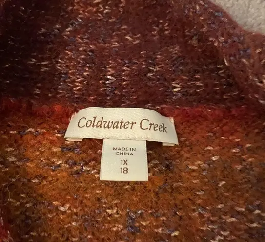 Coldwater Creek Fall ombré striped cowl neck type sweater