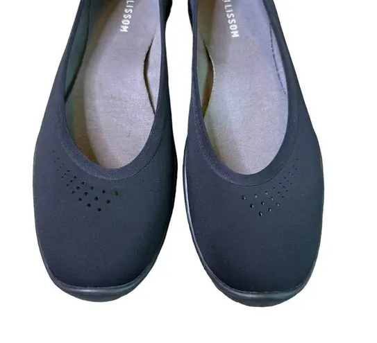 Lissom Flyte Black Ballet Flat Closed Toe Shoes Slip On Size 11.5 Women's