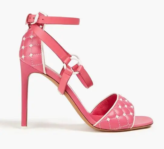 Valentino Garavani Rockstud Spike pink leather high heel sandals size IT 38