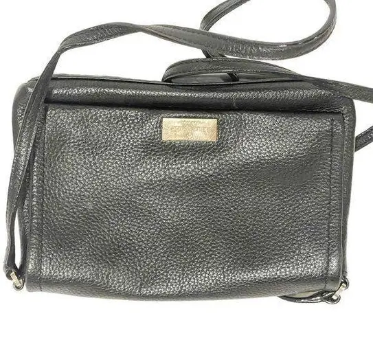 Kate Spade  Black Pebbled Cow Leather Magnet Snap Crossbody Shoulder Bag