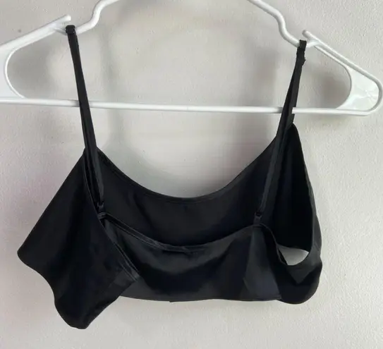 SKIMS NWOT Onyx Black Shine Satin Crop Camisole