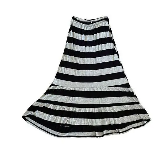 B Jewel Striped High Low Maxi Skirt Beach Summer Boho Bohemian Casual