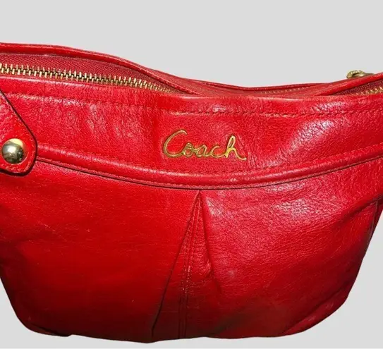 Coach  candy apple red hobo bag! Euc!