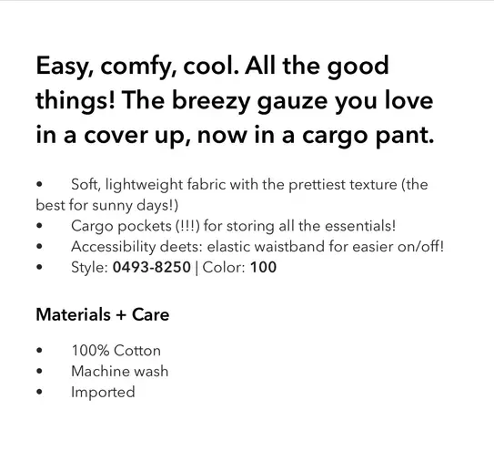 Aerie High Waisted Pool to Party Cargo Pants