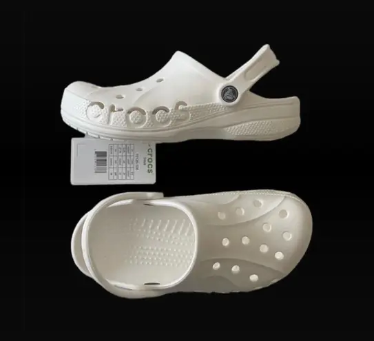 Crocs Baya White Unisex Clog, Size: Women's (7)