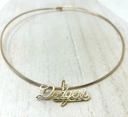 L.A. DODGERS 14K solid script logo pendant by Michael Anthony, NWOT Gold