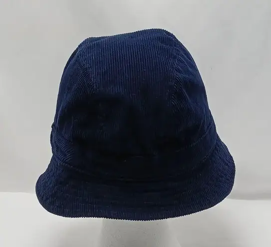 Vintage Y2K Bucket Hat Blue Corduroy Adult Medium/Large Cotton Preppy Outdoors