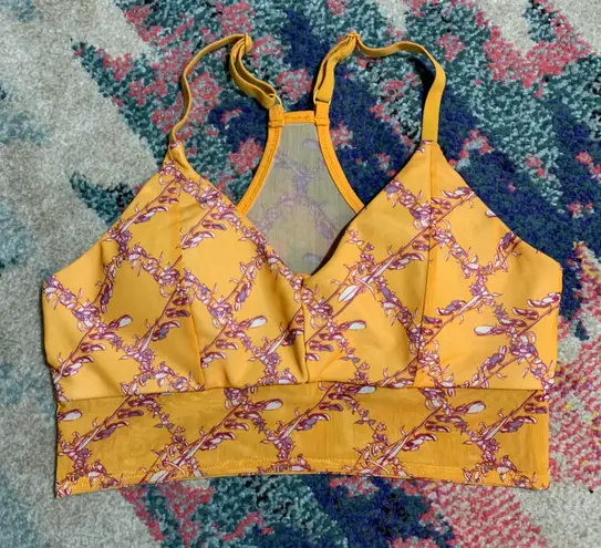 Yellow Padded Floral Bralette Size M