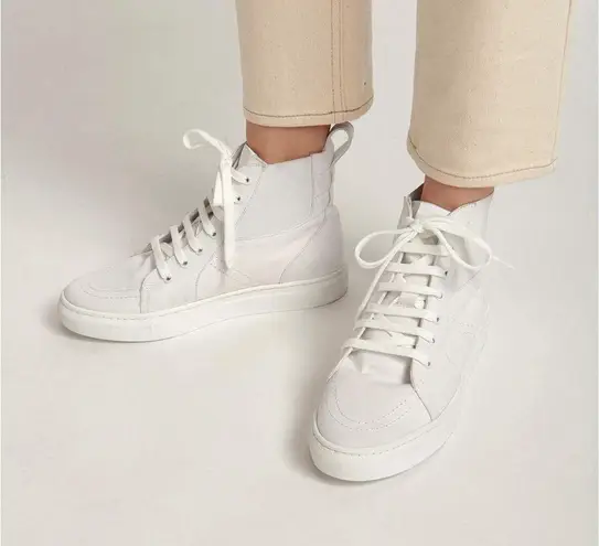 Thakoon High Top Pull On Lace Sneakers Size 9 White
