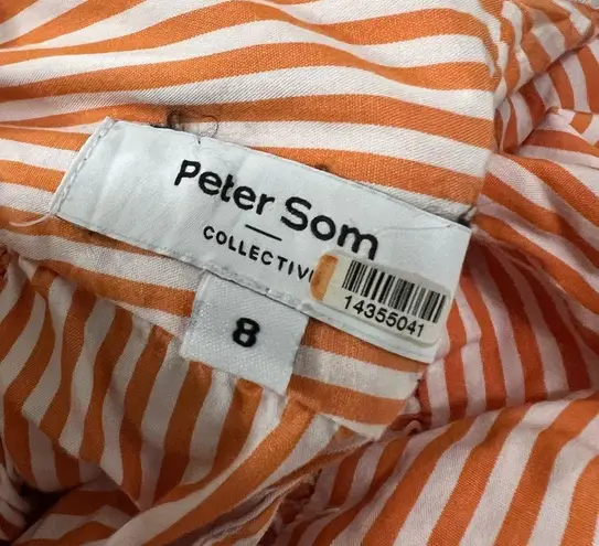 Peter Som FLAWED Collective Orange Puff Sleeve Tiered Dress Size 8 US $395