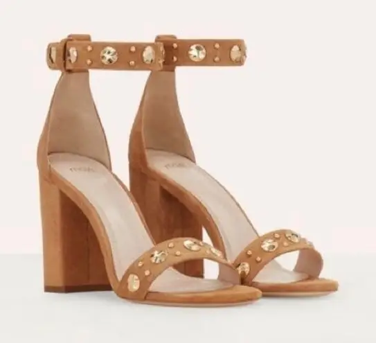 Maje NEW  Faria Dot fariadots Suede studded ankle sandal Strappy Heels 35 thumbnail 1