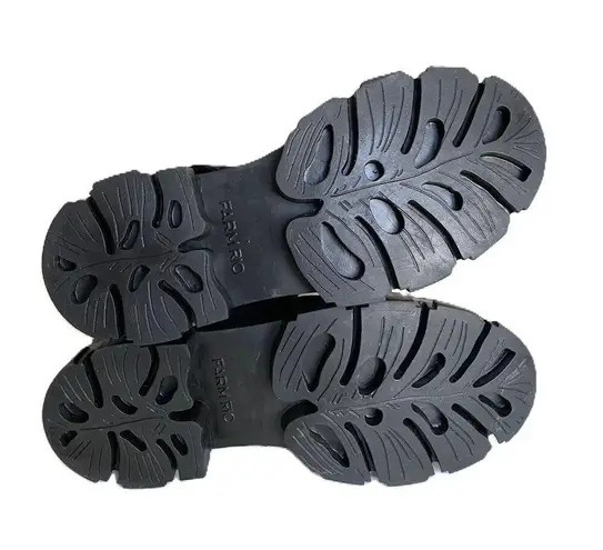 Farm Rio NWOT Black Long Faux Leather Suede Tall Shaft Boots Sz 6