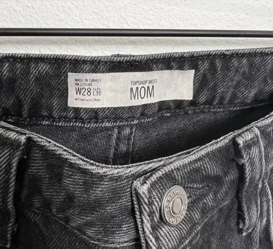 Topshop High Waisted Moto Mom Jeans