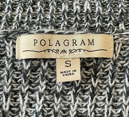 Polagram Polyagram Knit Crew Neck Sweater Heart Patches on Elbows - Navy/White Size Small