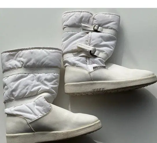 TECNICA Skandia White Fur Ski Boots Made Italy Women’s Size 6.5/ 37 EU