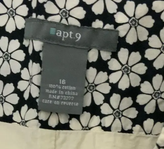 Apt. 9  mini circle skirt cotton abstract floral