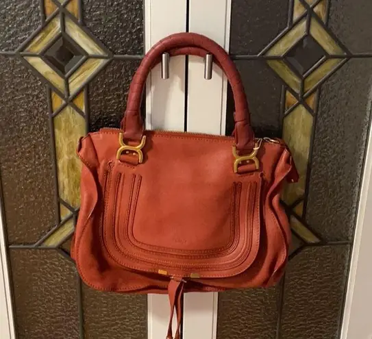 Chloé Chloe Marcie handbag in tan/brass/faded rose