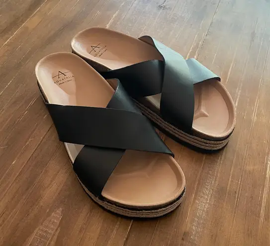 Aquatalia Ariana slip-on platform sandals Sz 10 Spain Brand New