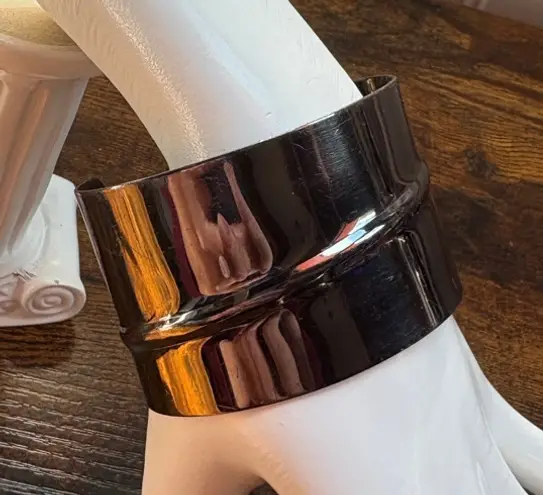 Silver Metallic Cuff Bracelet