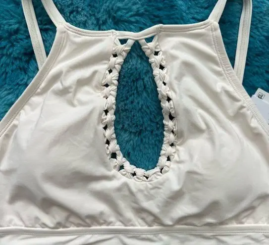 Bleu Rod Beattie Pulling Strings Knot Crop Swim Top Size 4 Women