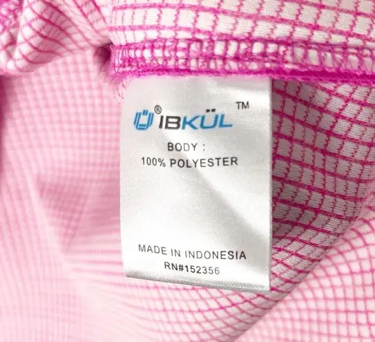 IBKUL Pink Asymmetrical Side Pockets Quarter Zip Pullover, Size Small