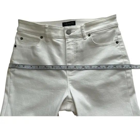 1.state Pinstripe Mini Kick Flare Pants Size 6 White Pants