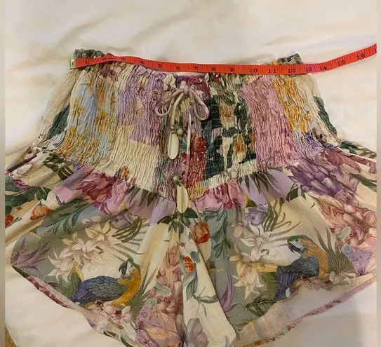 ZARA  - Linen Blend Multi-Colored Floral Shorts