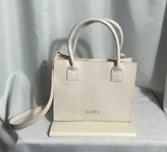 Los Angeles Trading Co. Vegan Leather White Small Tote Bag NWT