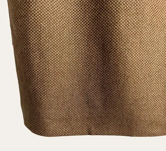 Escada Camel Wool Brown Knit Pencil Skirt Size S