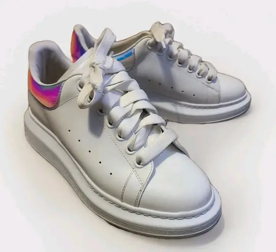 Alexander McQueen Women's Oversized Sneakers White Shock Pink Size EU 38 US 8 - Image 1