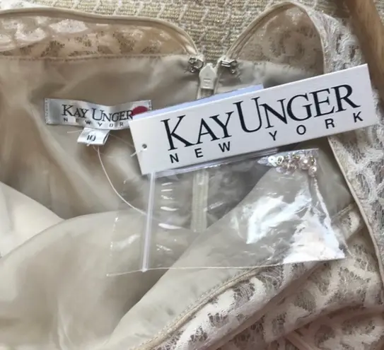 Kay Unger lace and beaded dress