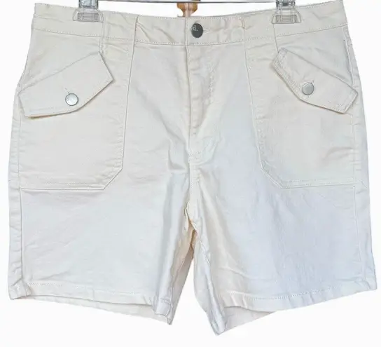 D. Jeans Off White Denim Shorts Sz 14