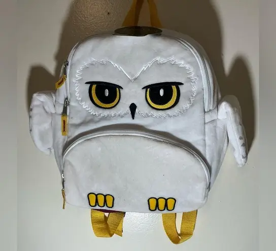 Rare NWT vintage Harry Potter Hedwig Owl Backpack Flapping Wings Flipeez Bag White
