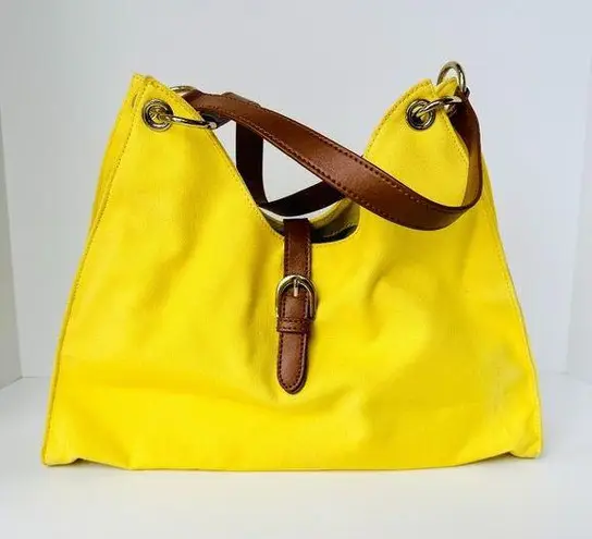 Talbots  Yellow Canvas Shoulder Bag