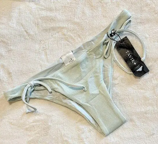 NWT Tavik Ricci Bottom Glossy Pique Adjustable Tie Sides in Light Blue